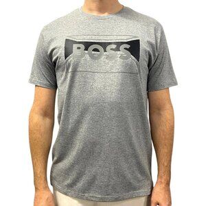 NWT Hugo Boss Graphic Logo T-Shirt Color Gray Size M Cotton Tee ($78 Retail)